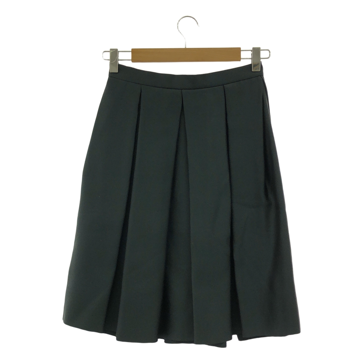 PRADA / プラダ シルク アセテート サイドジップ フレア スカート