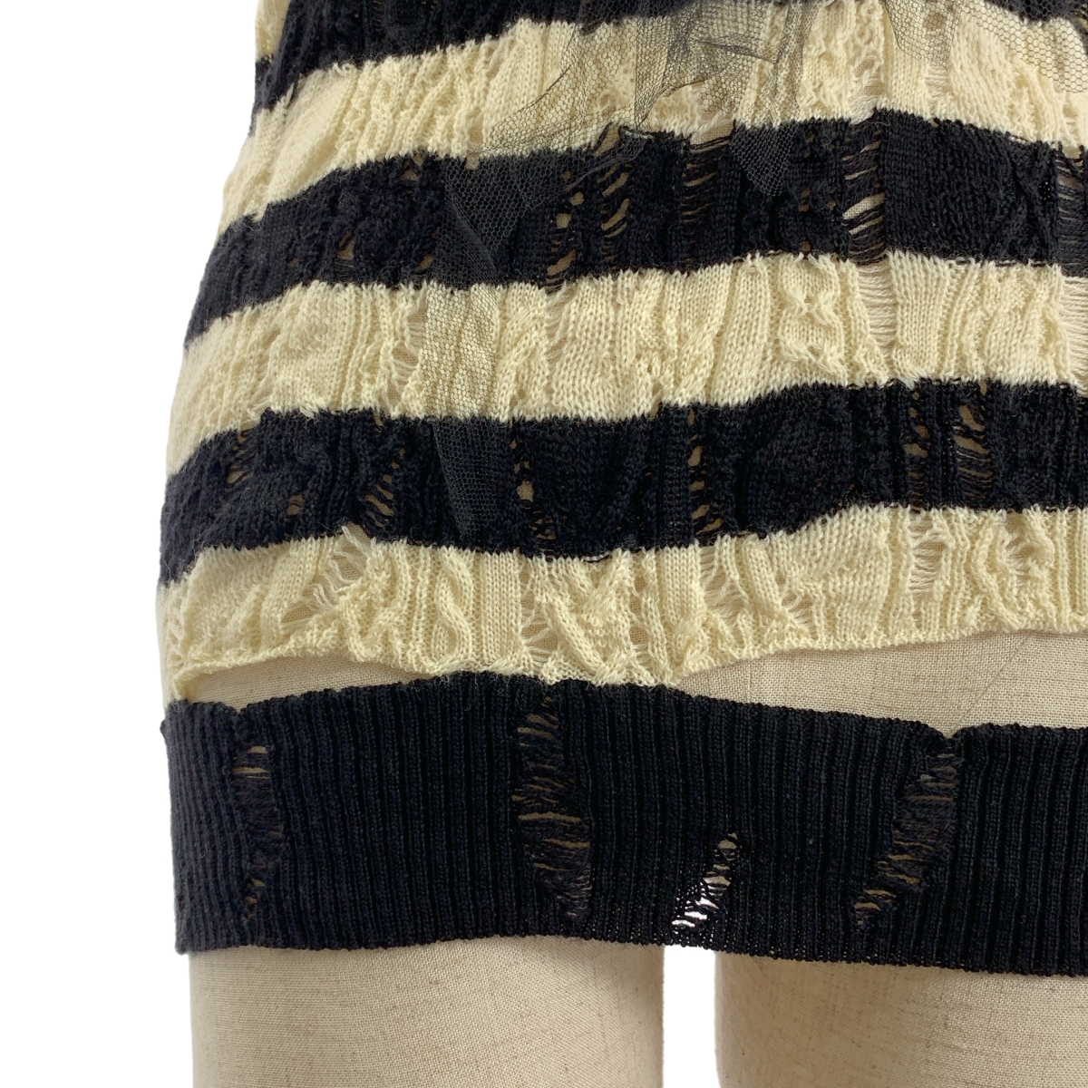 tao COMME des GARCONS / タオコムデギャルソン 変形 チュール 装飾 ニット プルオーバー