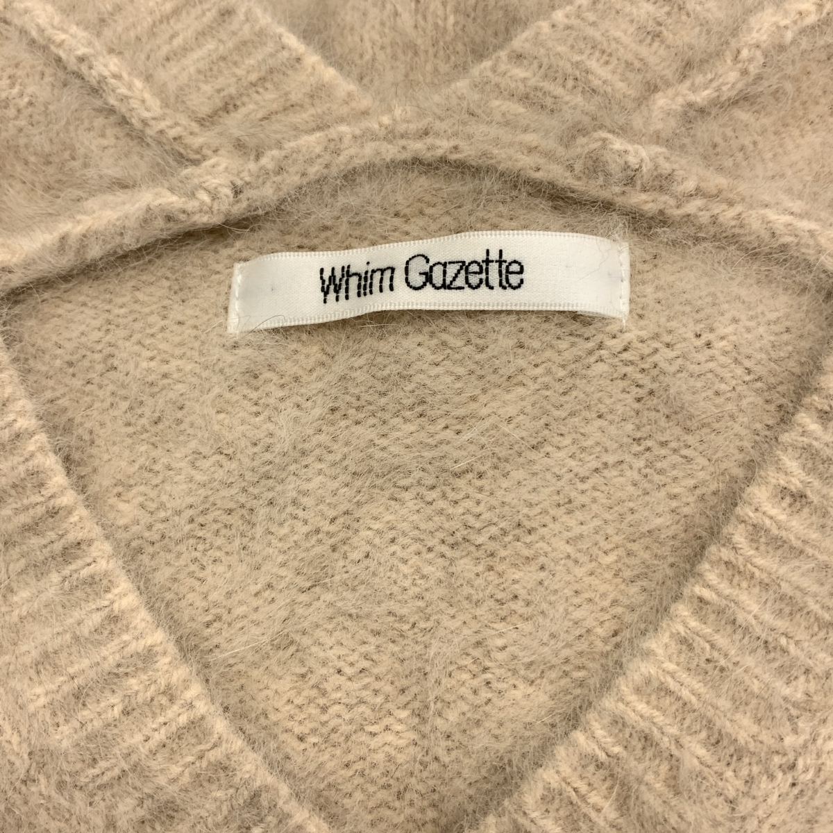 Whim Gazette / ウィムガゼット ウール カシミヤ オーバー ニット セーター