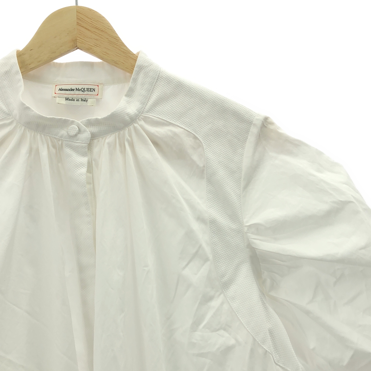 ALEXANDER MCQUEEN / アレキサンダーマックイーン コットン ギャザー ブラウス シャツ