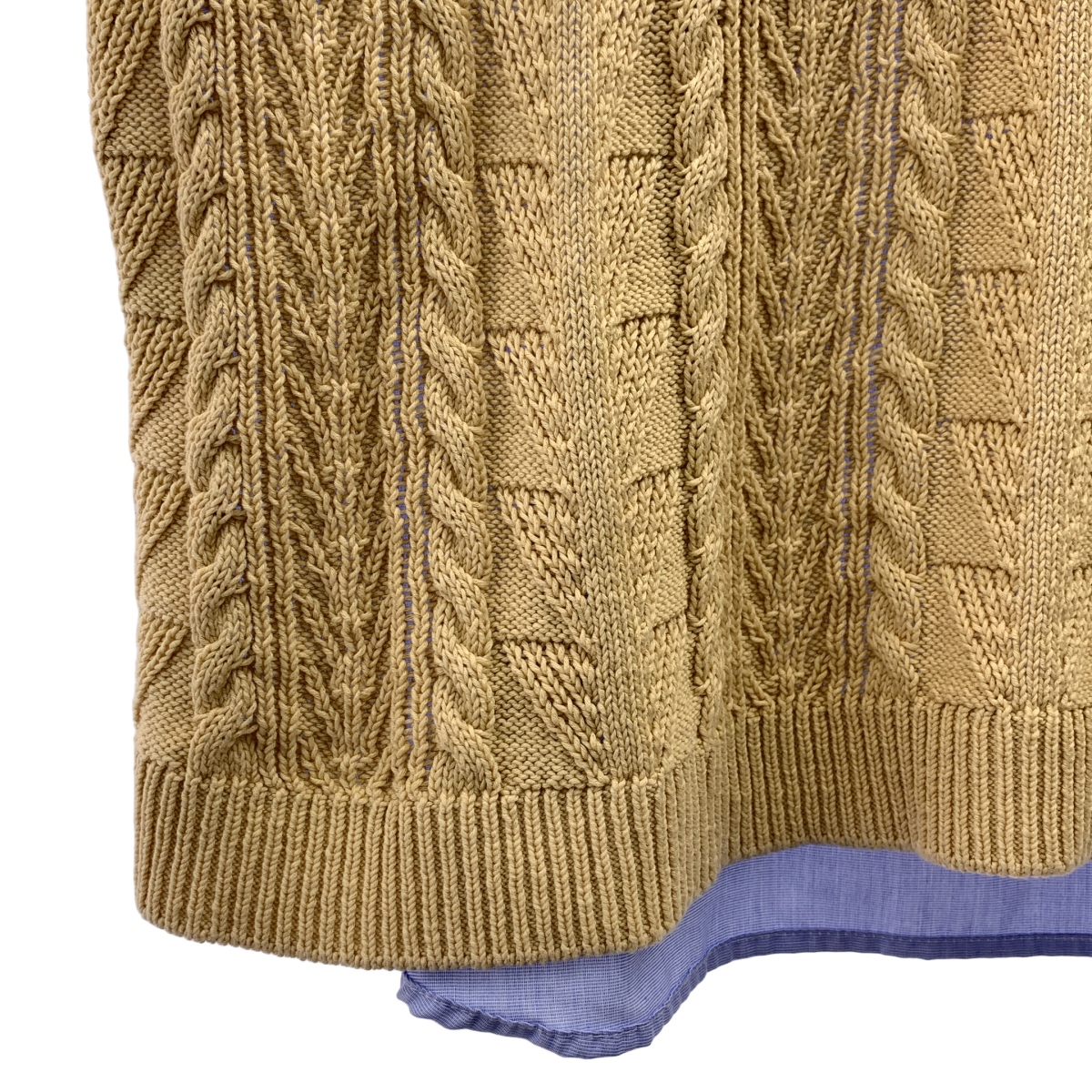 その他 ニットドッキング プルオーバー 半袖シャツ