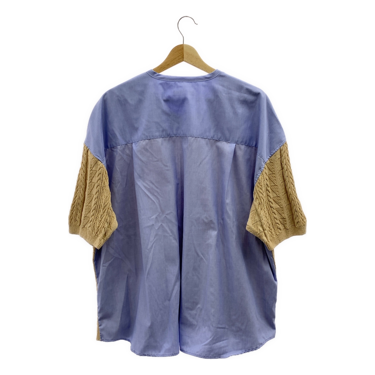 その他 ニットドッキング プルオーバー 半袖シャツ