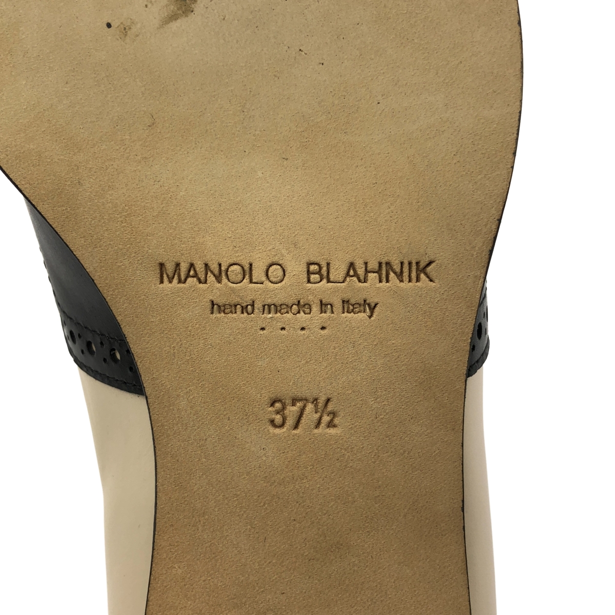 MANOLO BLAHNIK / マノロブラニク PERETTI ペレッティ バイカラー ウイングチップ レースアップシューズ