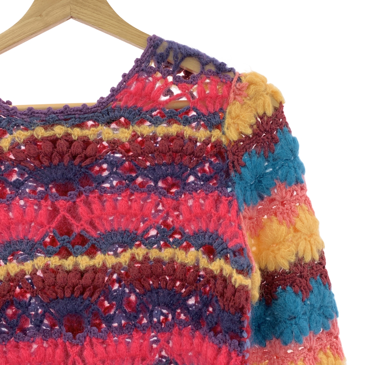 tricot COMME des GARCONS / トリココムデギャルソン ローゲージ クロシェ パッチワーク ニット