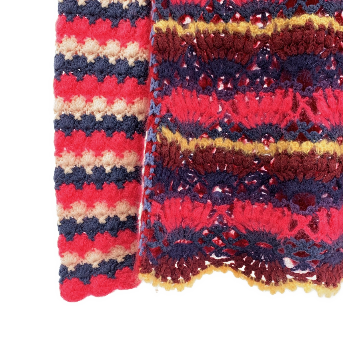 tricot COMME des GARCONS / トリココムデギャルソン ローゲージ クロシェ パッチワーク ニット