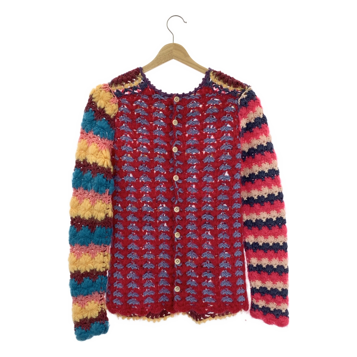 tricot COMME des GARCONS / トリココムデギャルソン ローゲージ クロシェ パッチワーク ニット