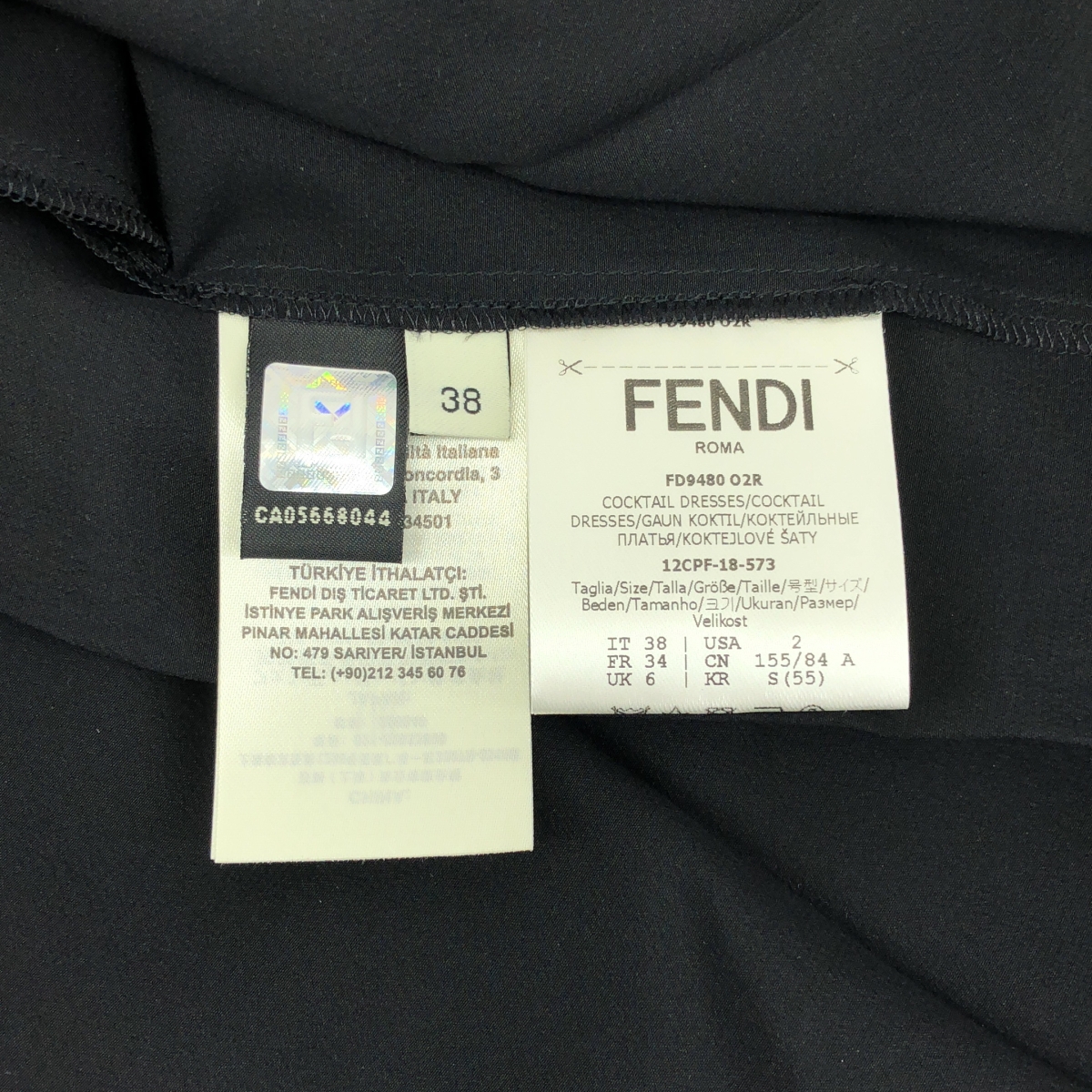 FENDI / フェンディ ベルト付き カシュクール ワンピース