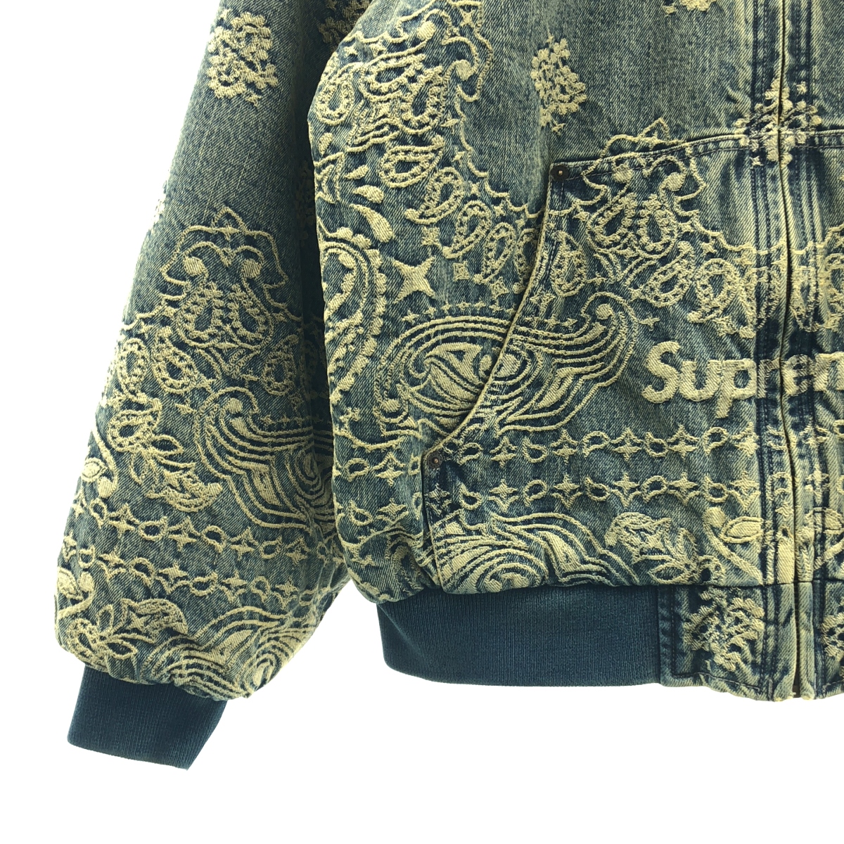 SUPREME / シュプリーム Bandana Jacquad Denim Jacket / バンダナ ジャカード デニム フーディー ワーク ジャケット