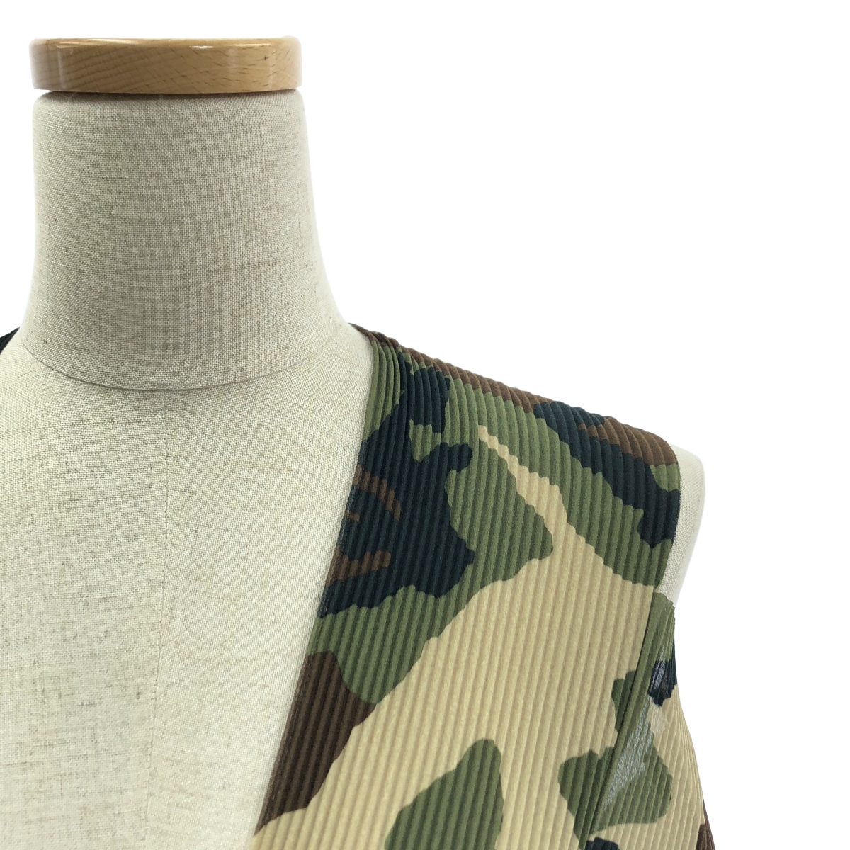 JUNYA WATANABE COMME des GARCONS / ジュンヤワタナベ ポリエステル 総柄 変形 フリル 装飾 プリーツ ドレス ワンピース