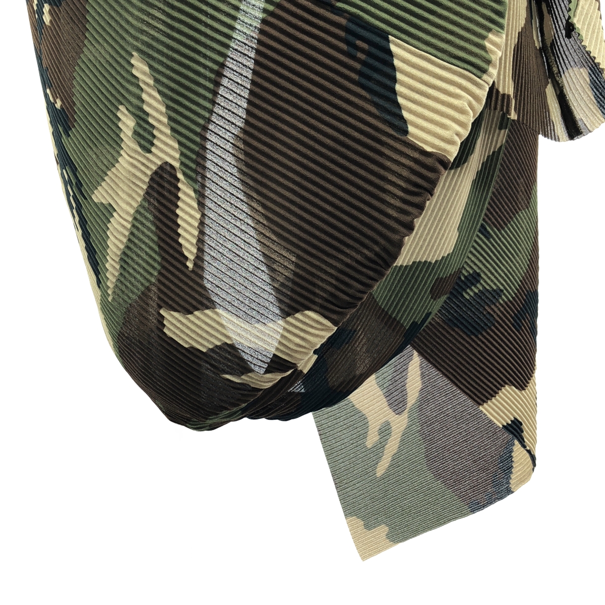 JUNYA WATANABE COMME des GARCONS / ジュンヤワタナベ ポリエステル 総柄 変形 フリル 装飾 プリーツ ドレス ワンピース