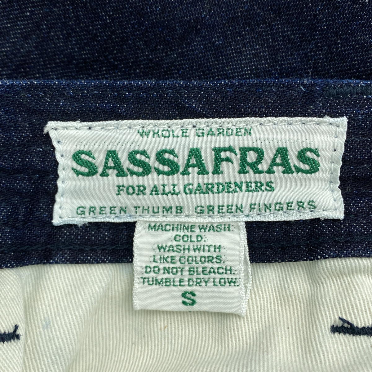 SASSAFRAS / ササフラス Gardening At Night 5 Pants ガーデニング アット ナイト 5ポケット デニムパンツ