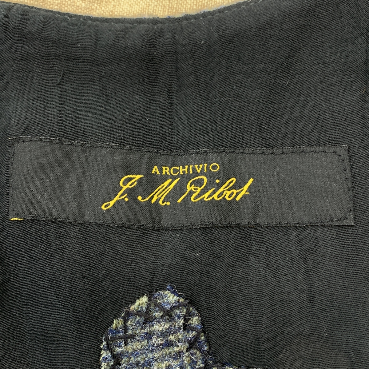 ARCHIVIO J.M.Ribot / アルキビオジェイエムリボット GL48/WB / tweed gilet / コサージュ ツイード ヘリンボーン ダブル ジレ ベスト