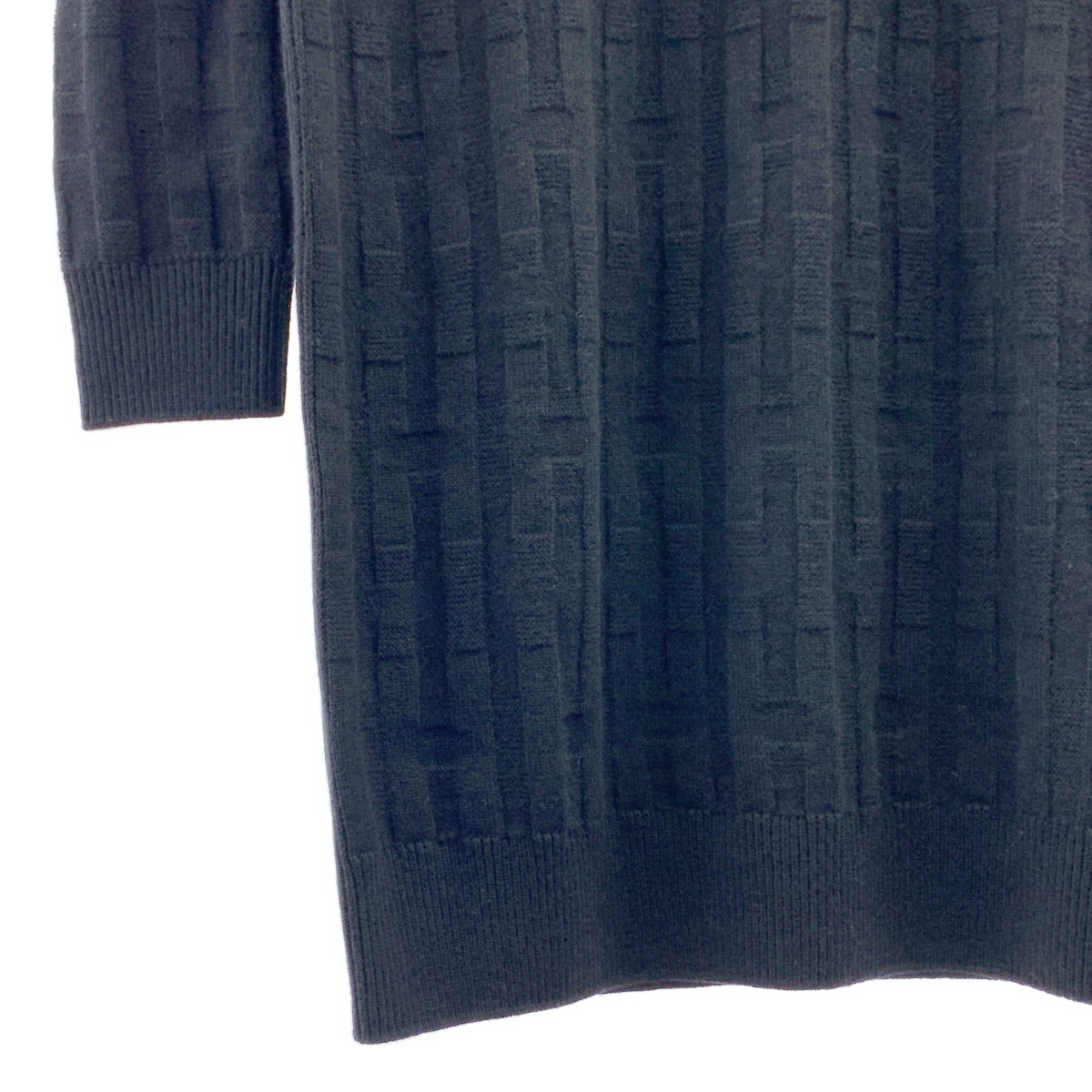 HERMES / エルメス ウール Hロゴ ジャガード ニットワンピース