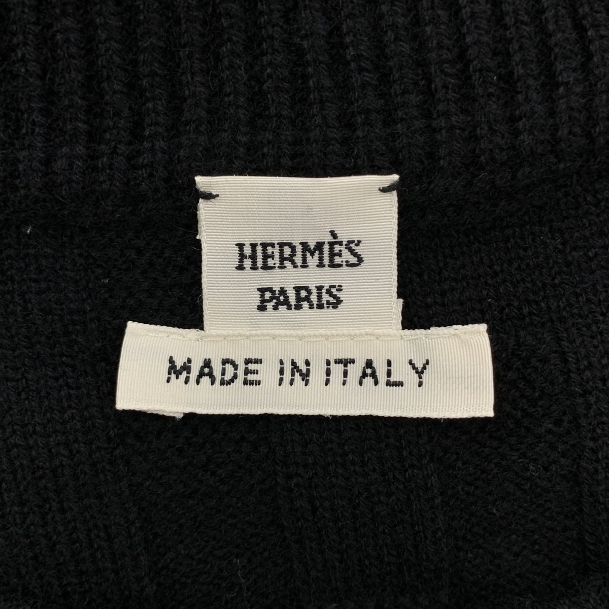 HERMES / エルメス ウール Hロゴ ジャガード ニットワンピース