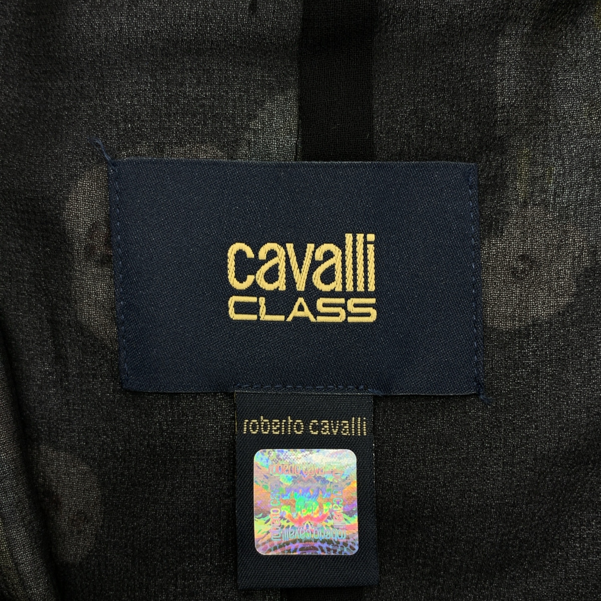 CLASS Roberto Cavalli / クラスロベルトカヴァリ 総柄 プリント タイ ワンピース