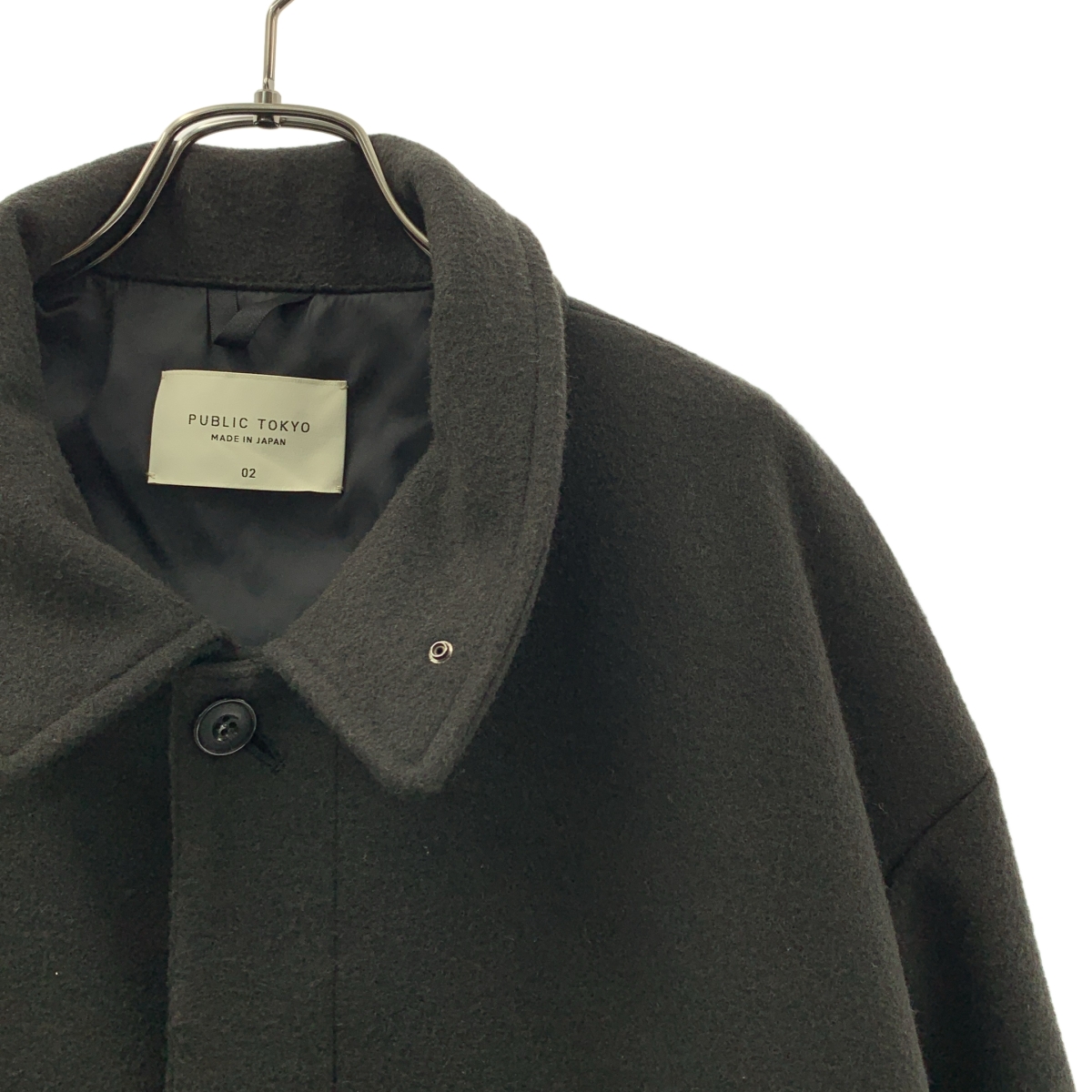 PUBLIC TOKYO / パブリックトウキョウ メルトン スタンドネック オーバーコート