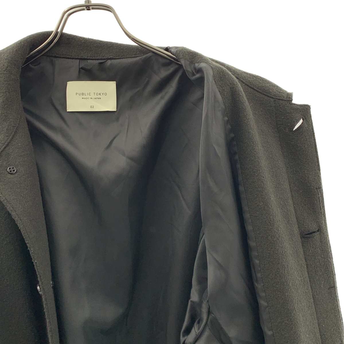 PUBLIC TOKYO / パブリックトウキョウ メルトン スタンドネック オーバーコート