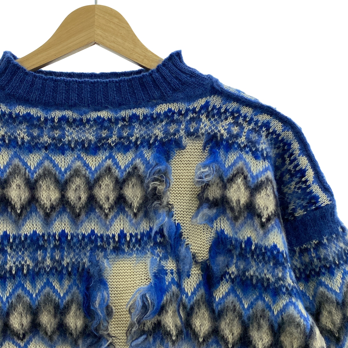 Maison Margiela / メゾンマルジェラ INTARSIA SWEATER ダメージ加工 ニット