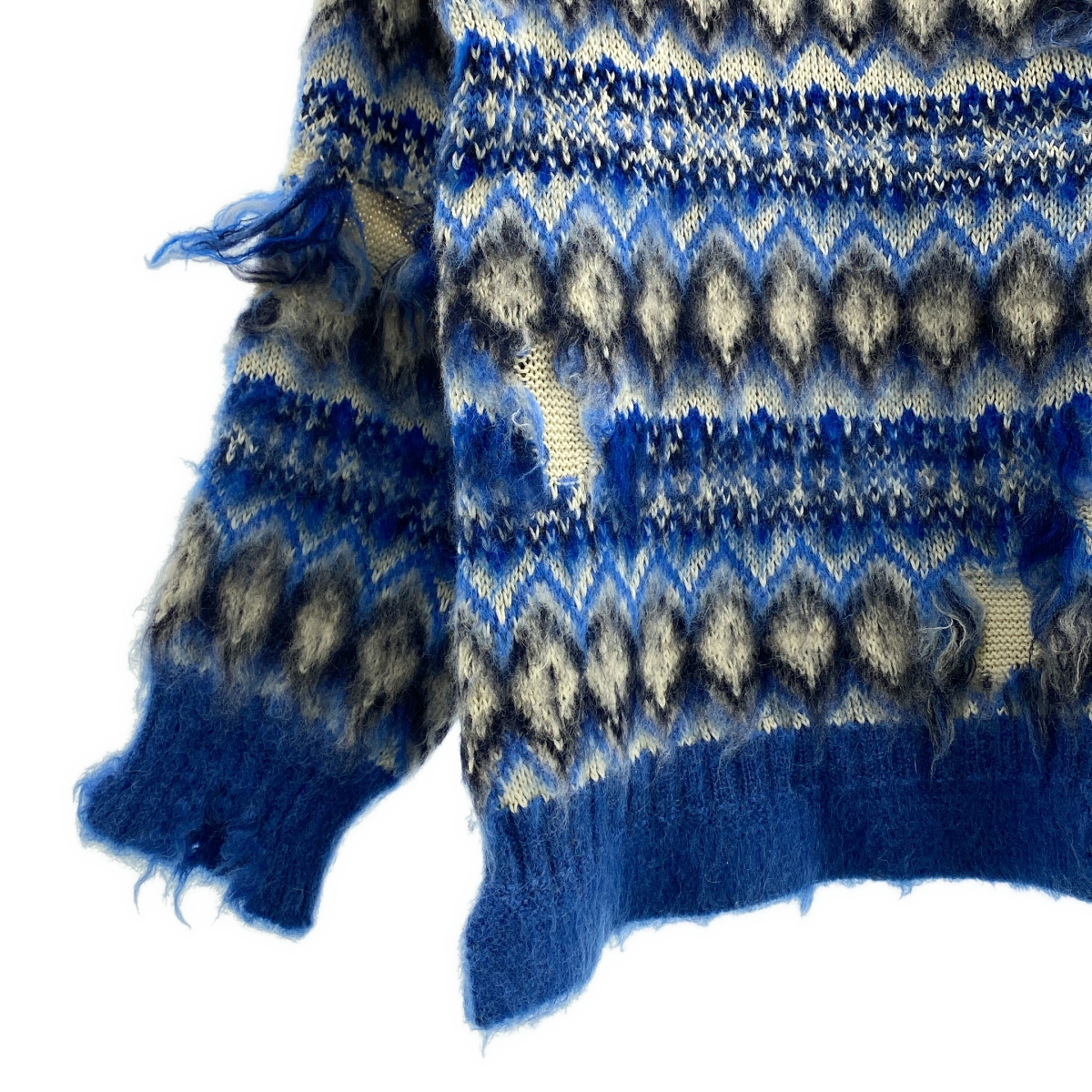Maison Margiela / メゾンマルジェラ INTARSIA SWEATER ダメージ加工 ニット