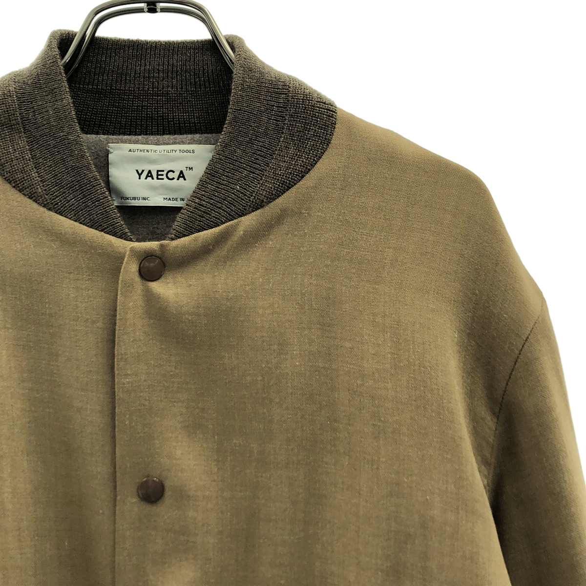 YAECA / ヤエカ ウール アンゴラ混 スタジャン ジャケット