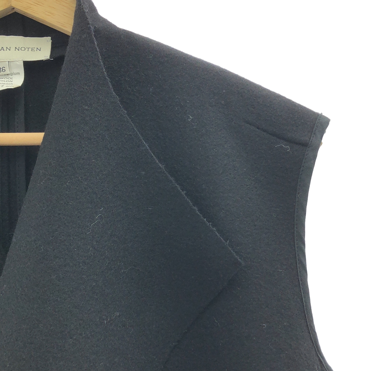 DRIES VAN NOTEN / ドリスヴァンノッテン ウール ノースリーブ ラップコート