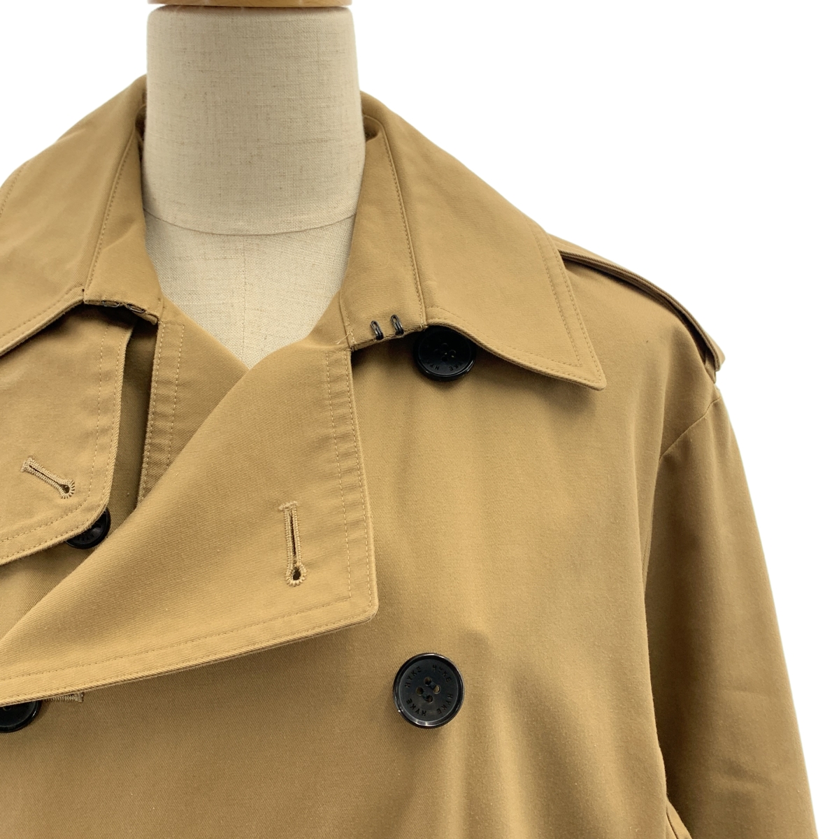 HYKE / ハイク BIG+LONG TRENCH / ロゴボタン ベルテッド トレンチコート / 着脱可ライナー