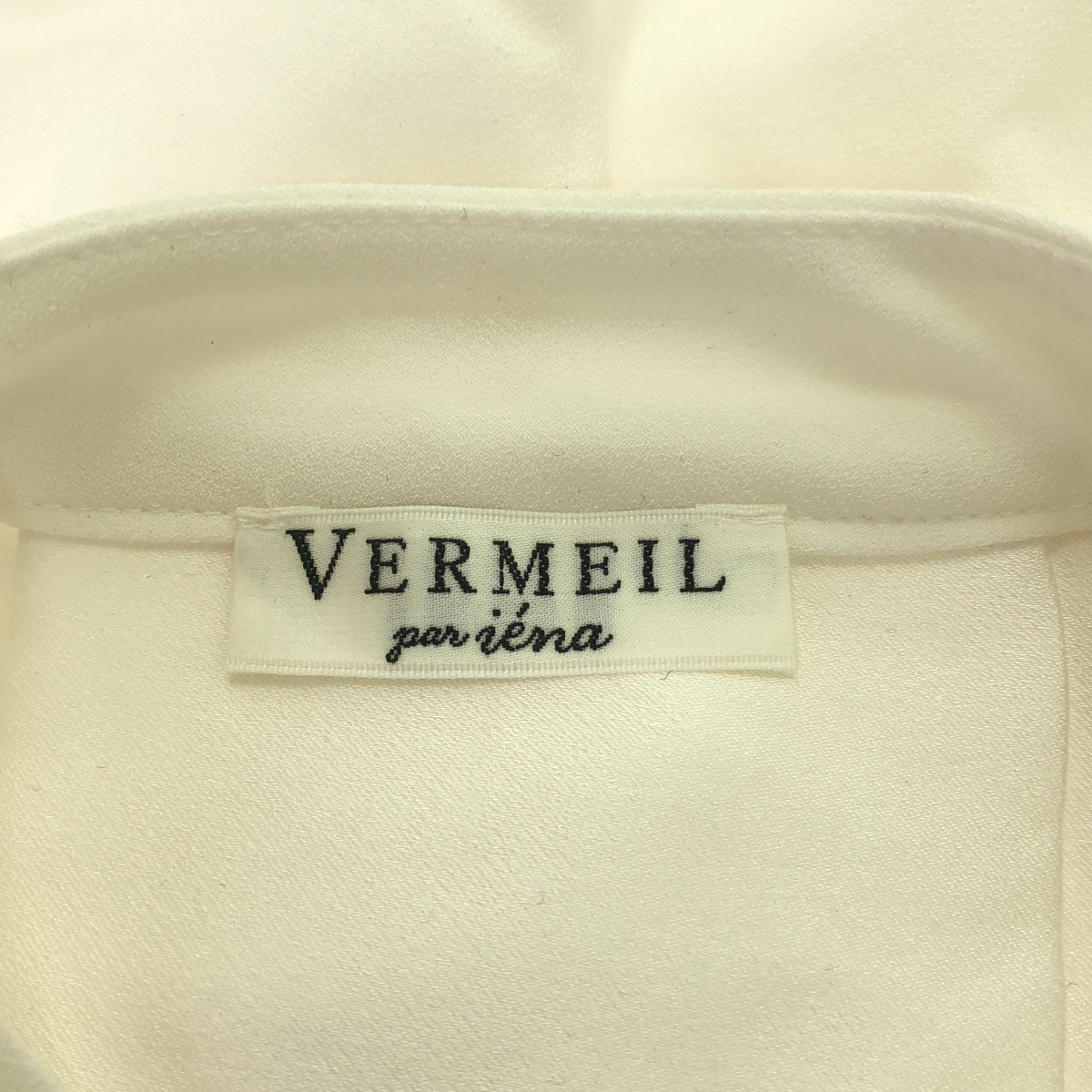 VERMEIL par iena / ヴェルメイユパーイエナ バックサテン ケープ ブラウス