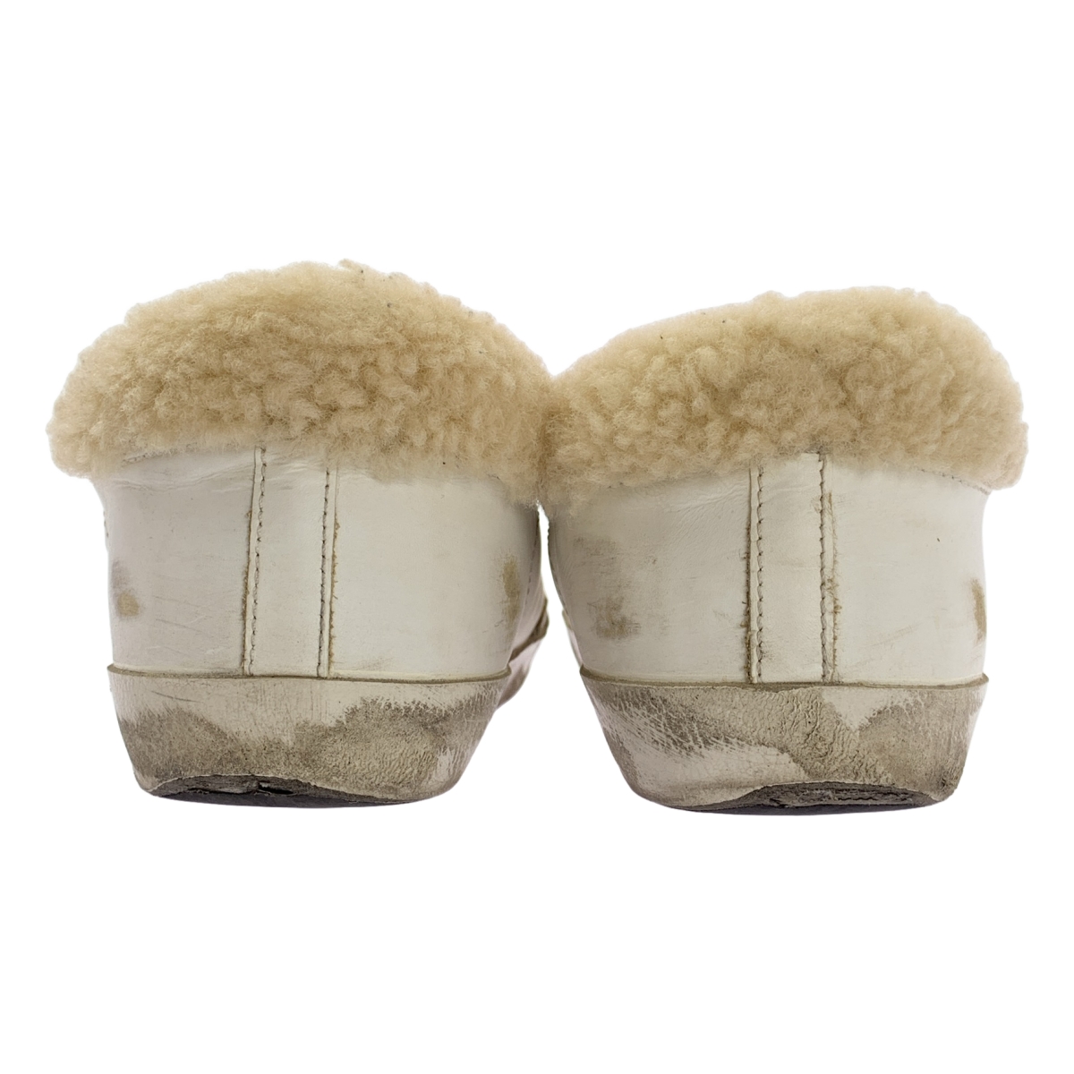 GOLDEN GOOSE / ゴールデングース レザー ボア切替 ダメージ加工 レースアップ スニーカー