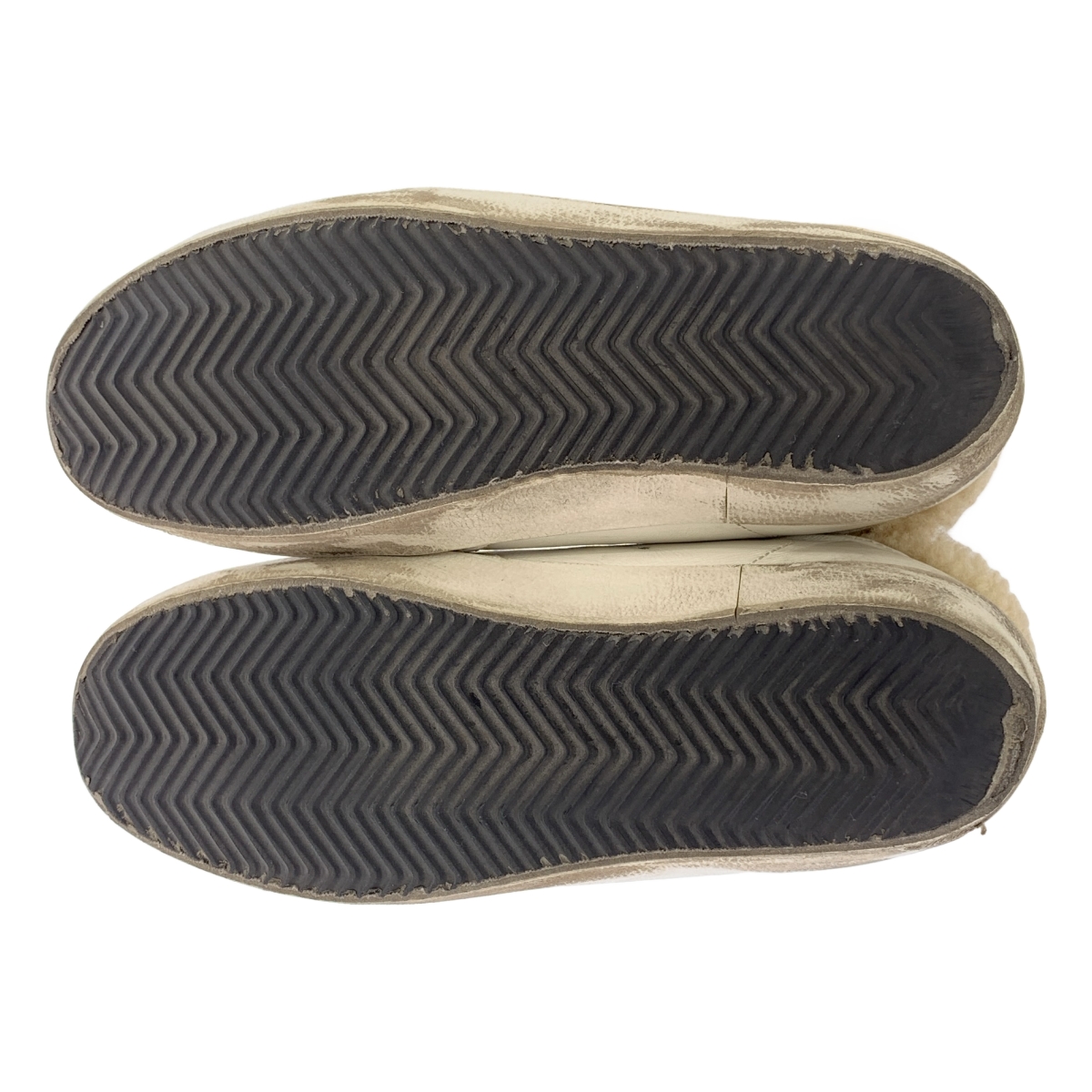 GOLDEN GOOSE / ゴールデングース レザー ボア切替 ダメージ加工 レースアップ スニーカー