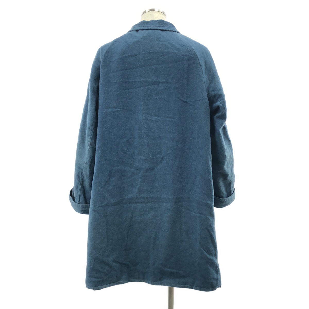 OUTIL / ウティ ウール リネン インディゴ染め コート
