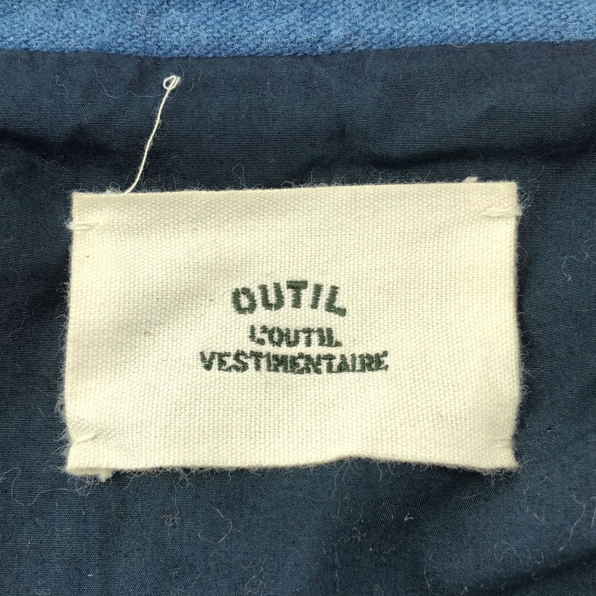 OUTIL / ウティ ウール リネン インディゴ染め コート