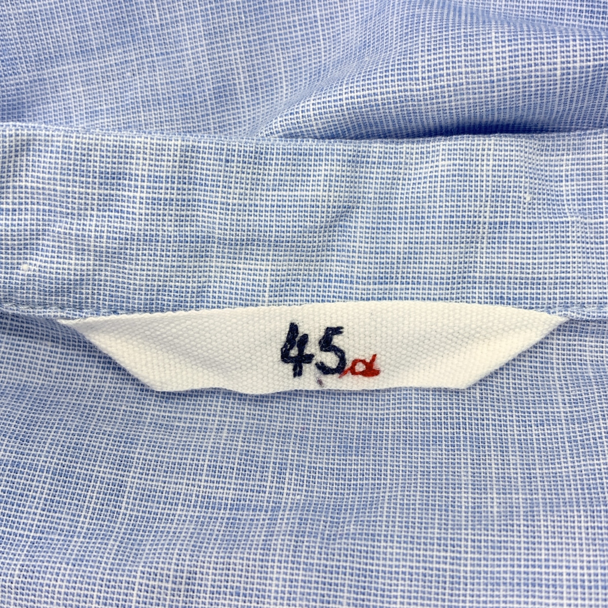 45r / フォーティファイブアール コットン フリル バンドカラーシャツ