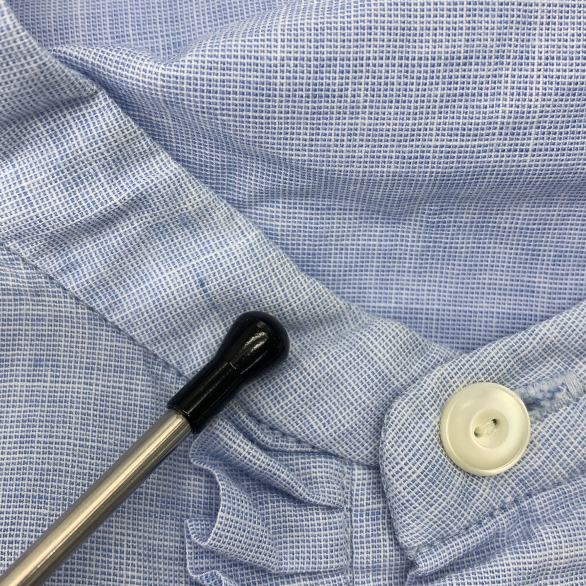 45r / フォーティファイブアール コットン フリル バンドカラーシャツ