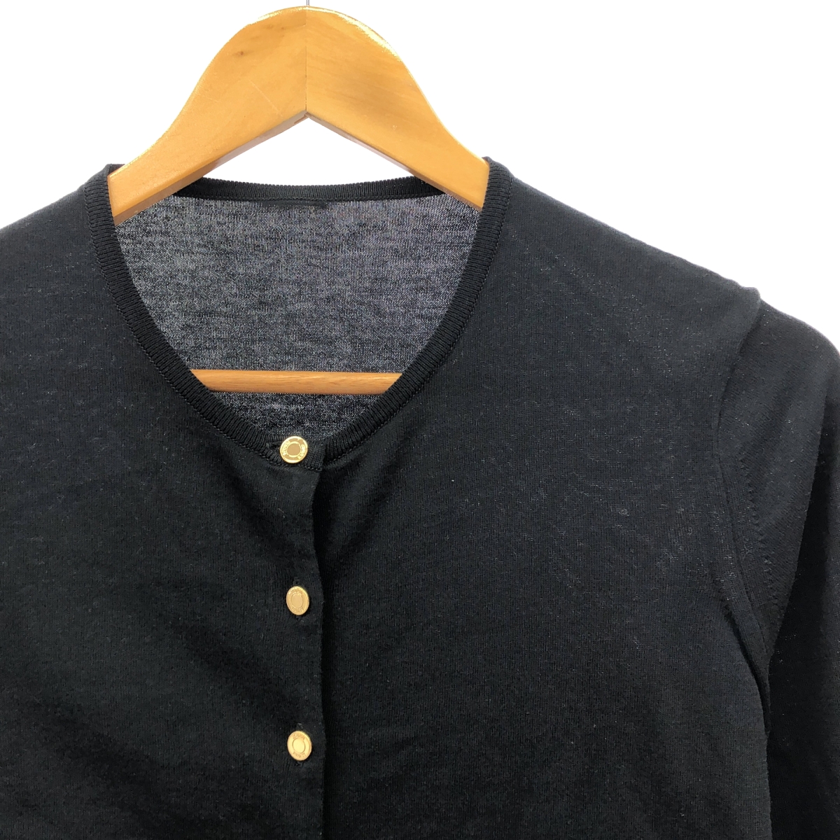 MUSE de Deuxieme Classe / ミューズドゥーズィーエムクラス FF grace / コットン クルーネック ニット カーディガン