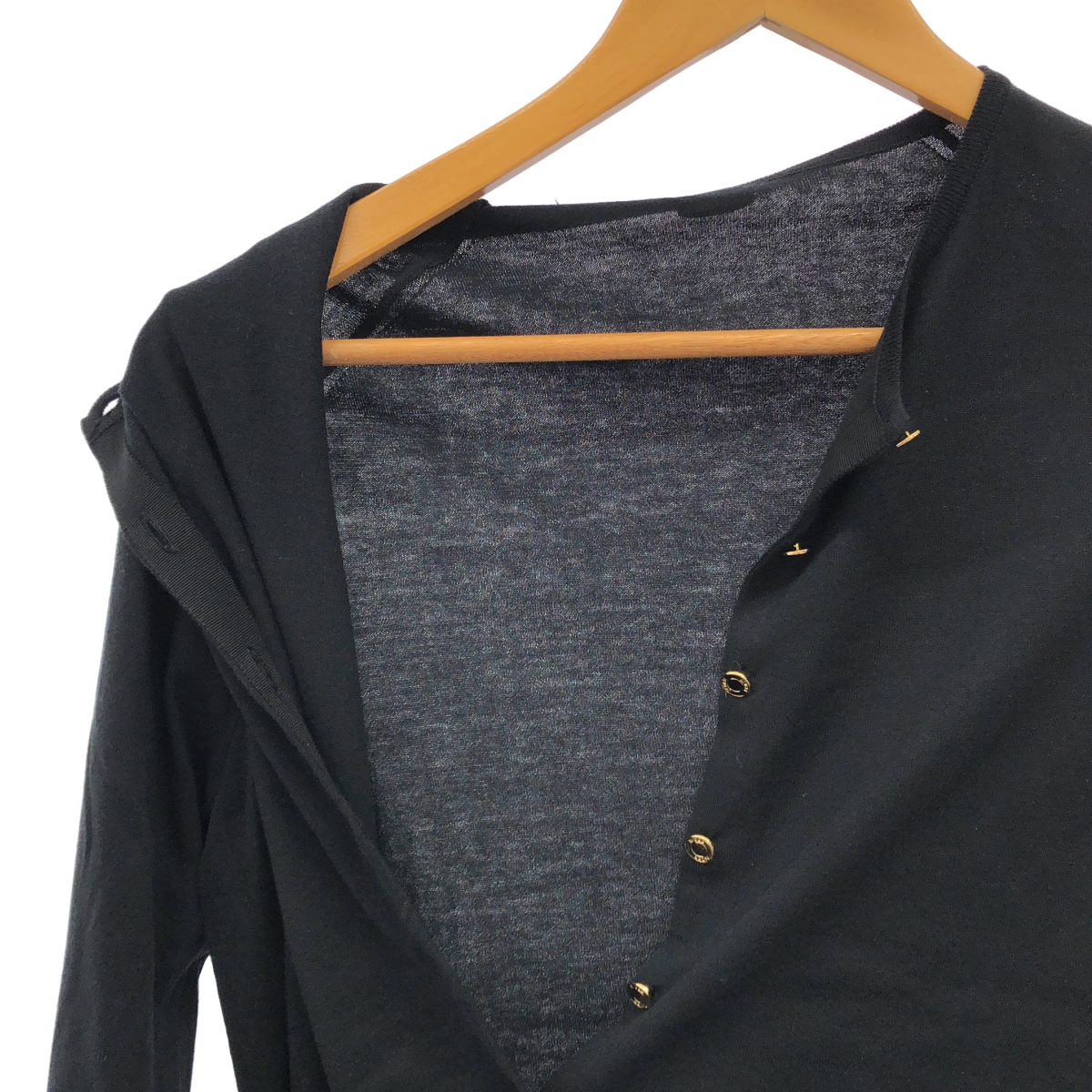 MUSE de Deuxieme Classe / ミューズドゥーズィーエムクラス FF grace / コットン クルーネック ニット カーディガン