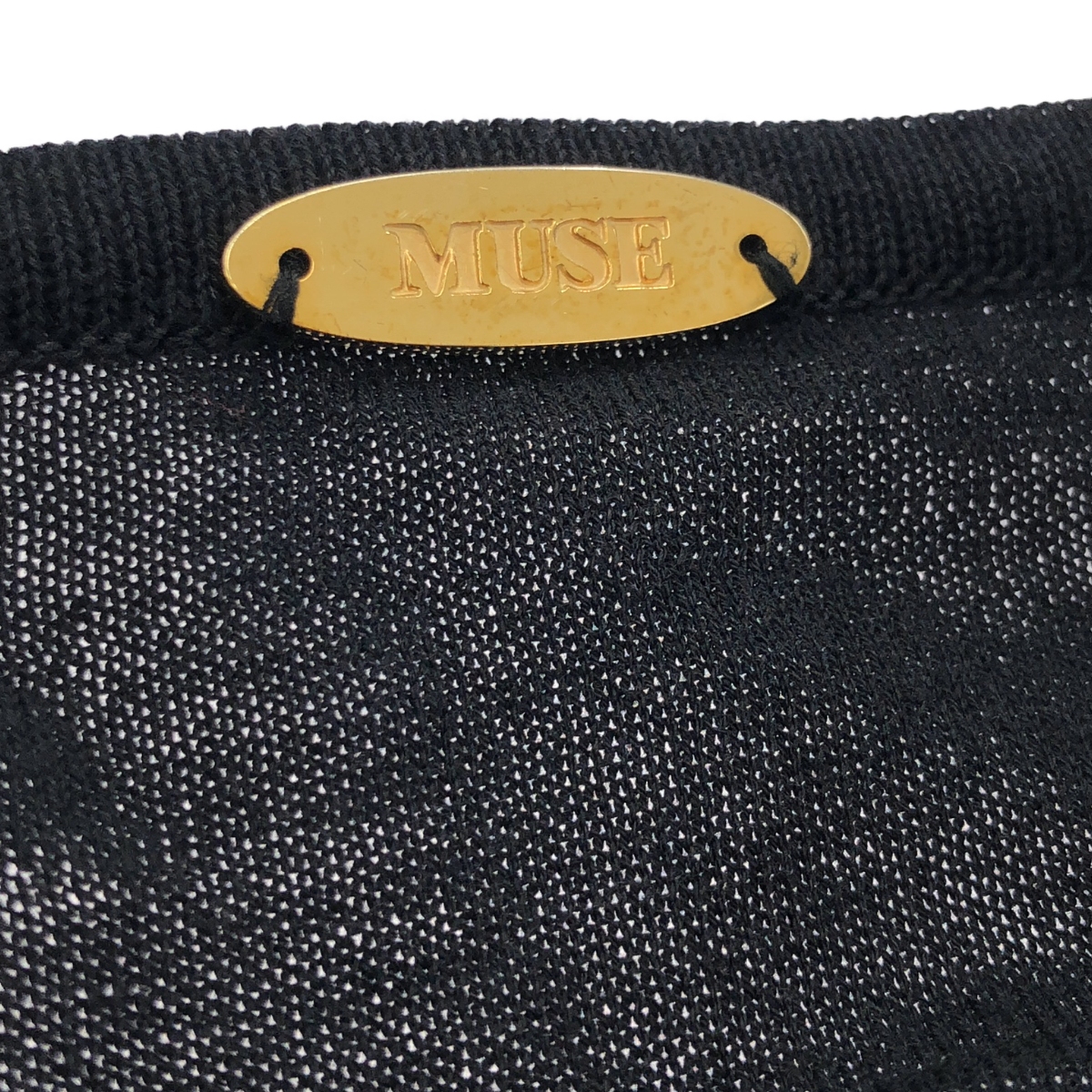 MUSE de Deuxieme Classe / ミューズドゥーズィーエムクラス FF grace / コットン クルーネック ニット カーディガン