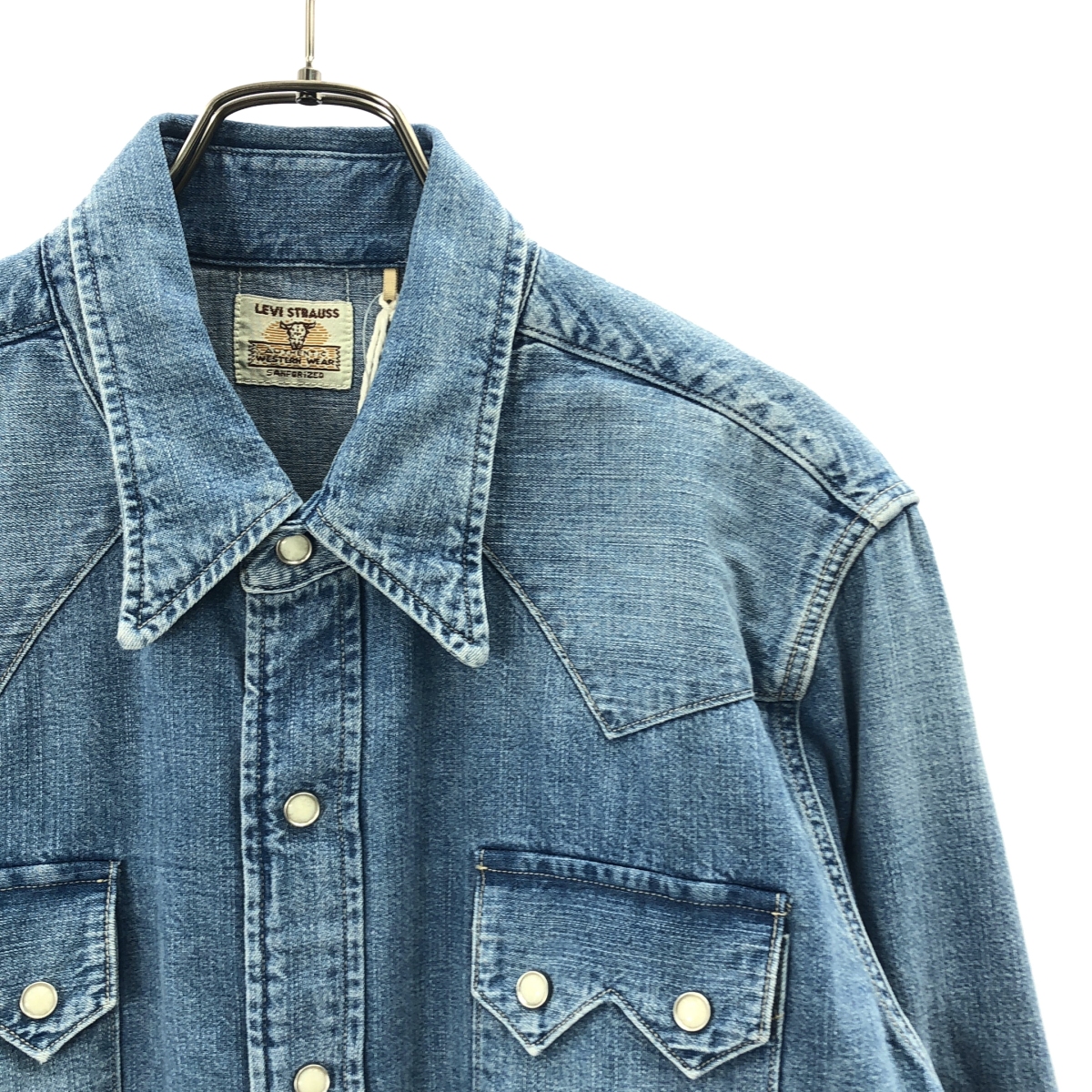 LEVI'S VINTAGE CLOTHING LVC / リーバイスヴィンテージクロージング SHORTHORN SAWTOOTH INDIGO COSMOS / オーバーシルエット ショートホーン デニム ウエスタン シャツ