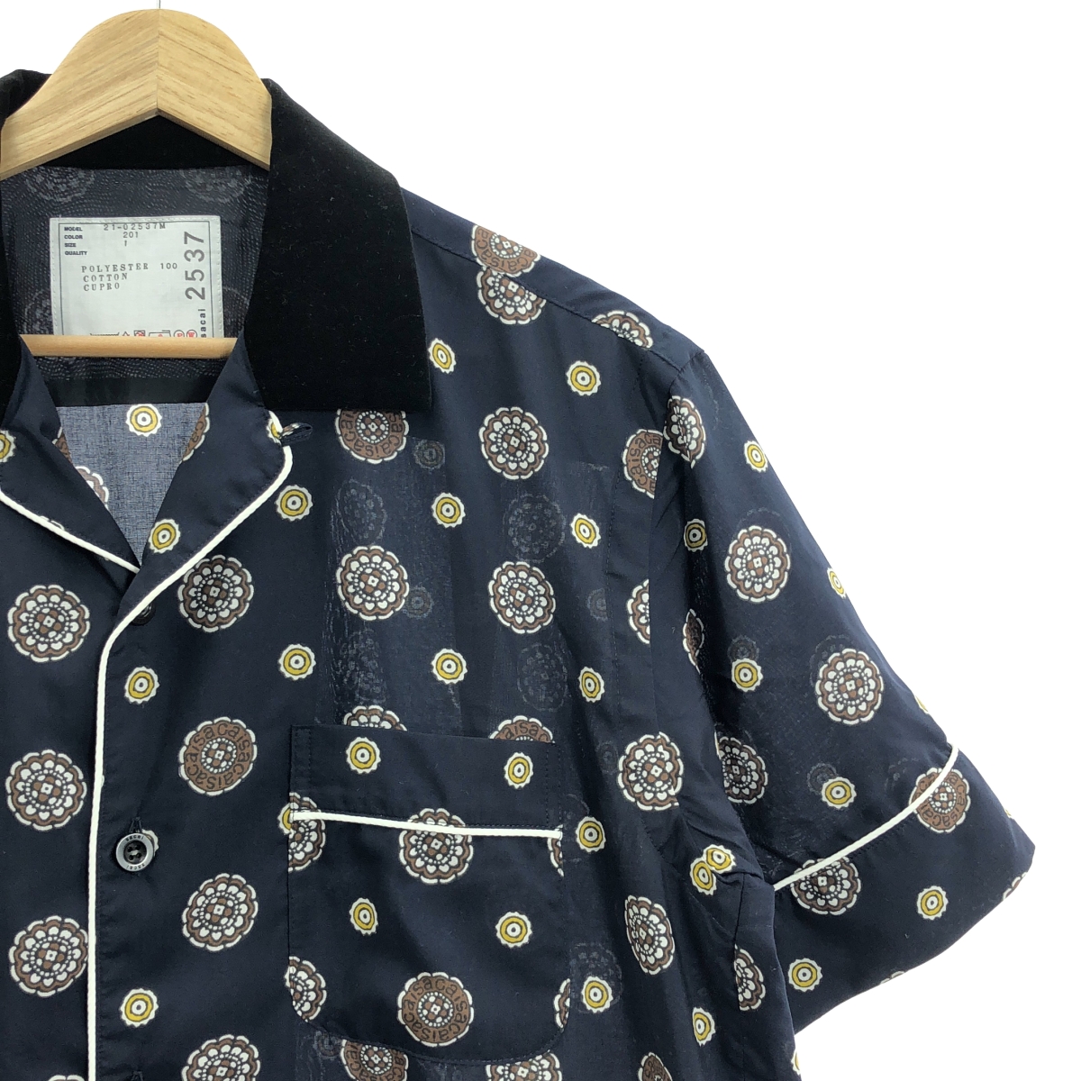 sacai / サカイ KOMON PRINT SHIRT オープンカラー 小紋柄 半袖 シャツ