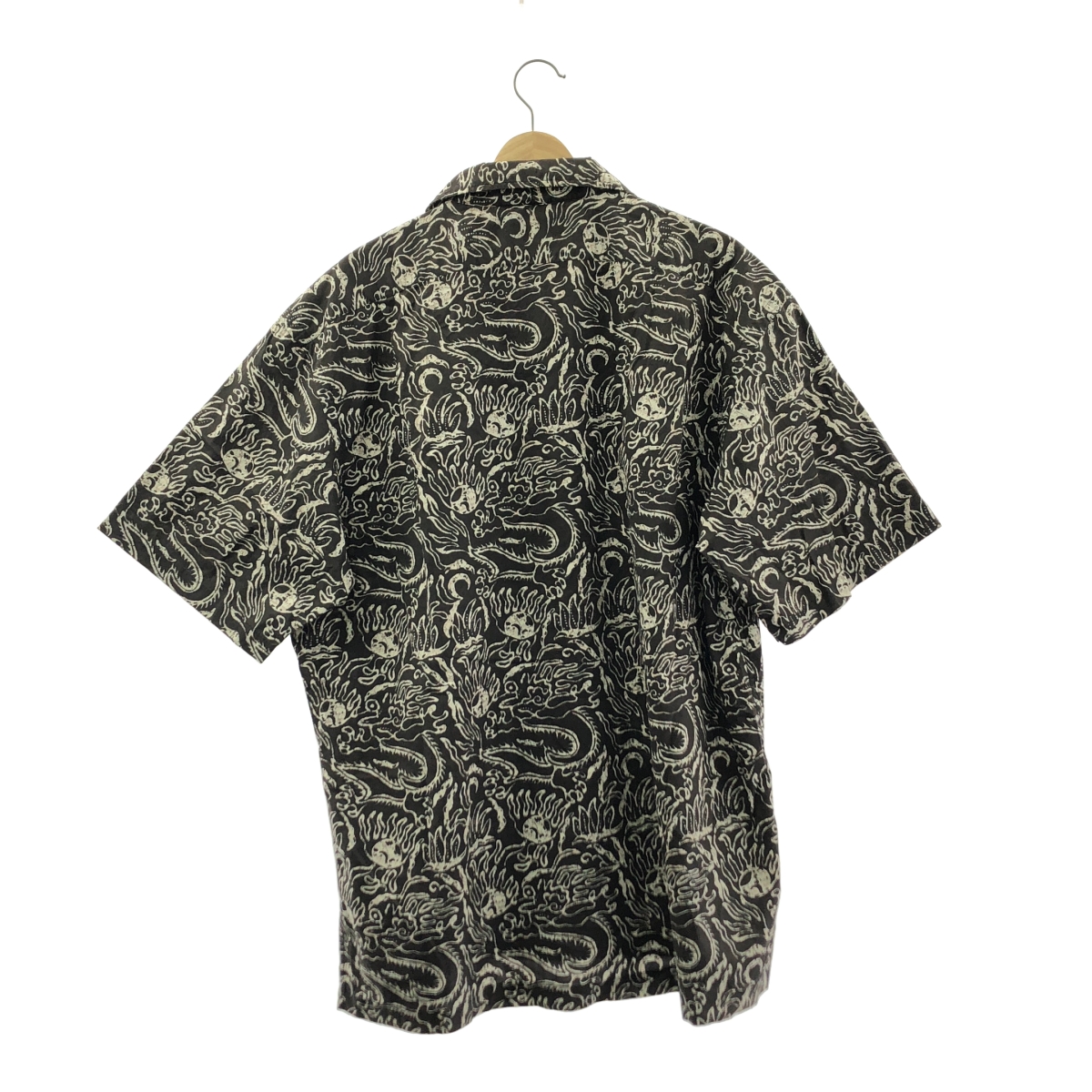 その他 ヴィンテージ CLAYTON コットン ドラゴン柄 オープンカラー 半袖シャツ