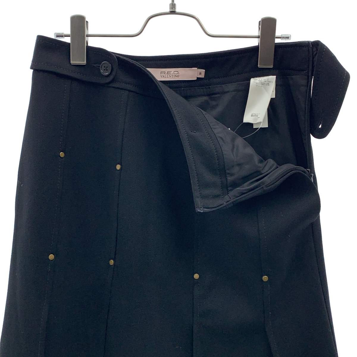 RED VALENTINO / レッドヴァレンティノ スタッズ 装飾 スリット スカート