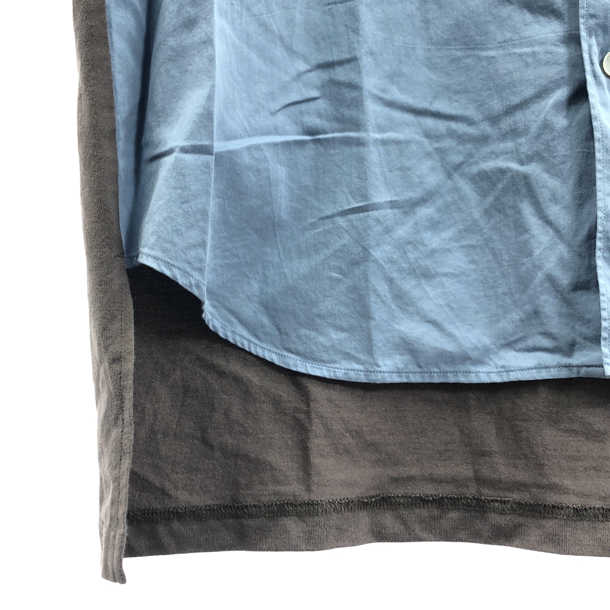 kudos / クードス BACK BAND SHIRT コットン ロゴプリント シャツ