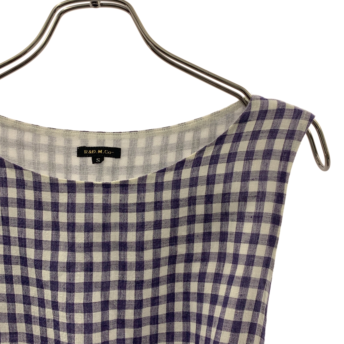 R & D.M.Co- / オールドマンズテーラー リネン ギンガムチェック ワンピース