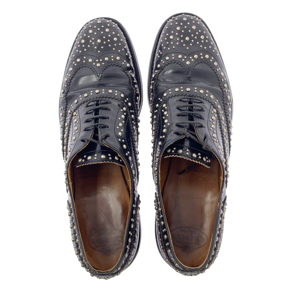 Church's / チャーチ BURWOOD MET スタッズ ウイングメダリオンチップ レザー シューズ