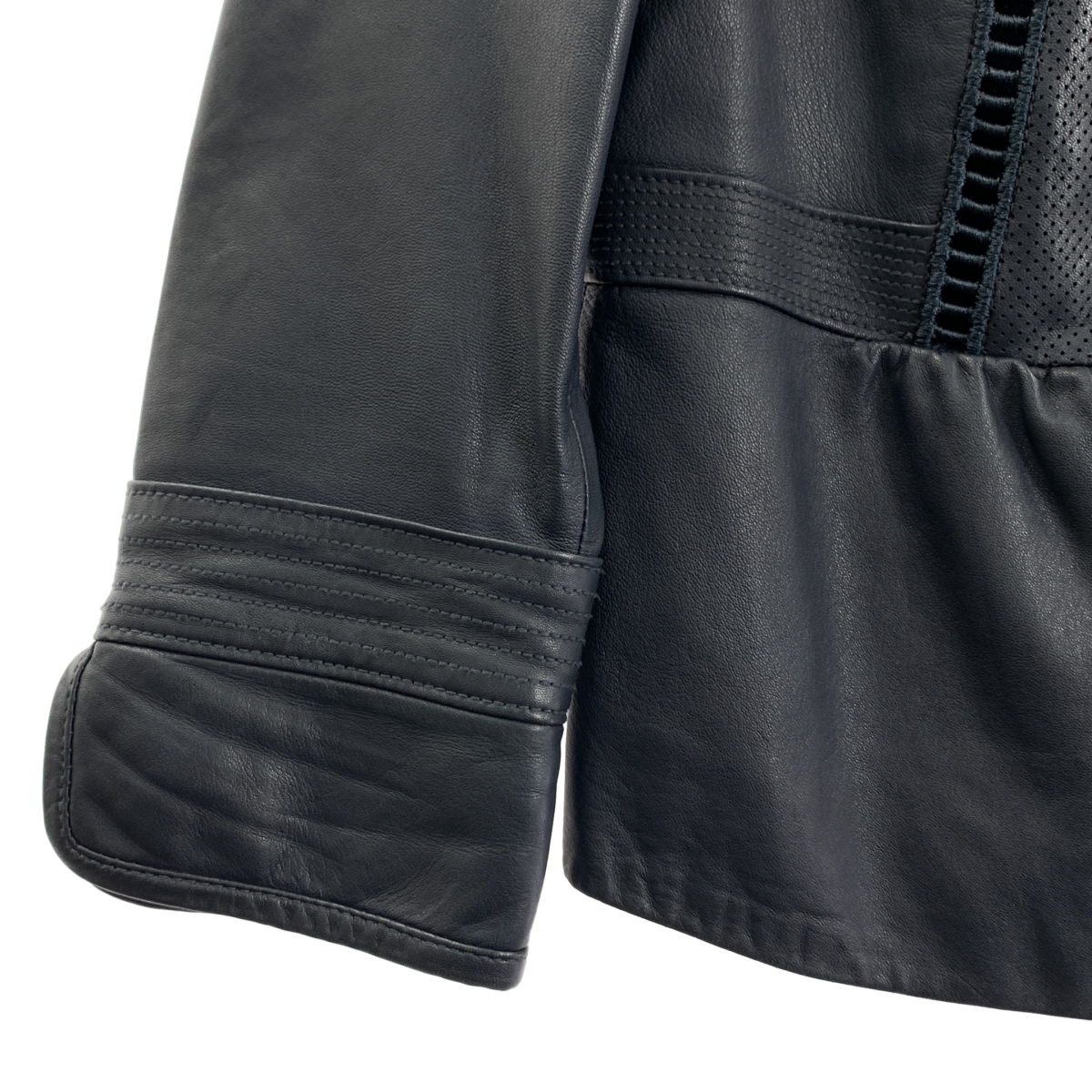 TORY BURCH / トリーバーチ ラムレザー ノーカラージャケット