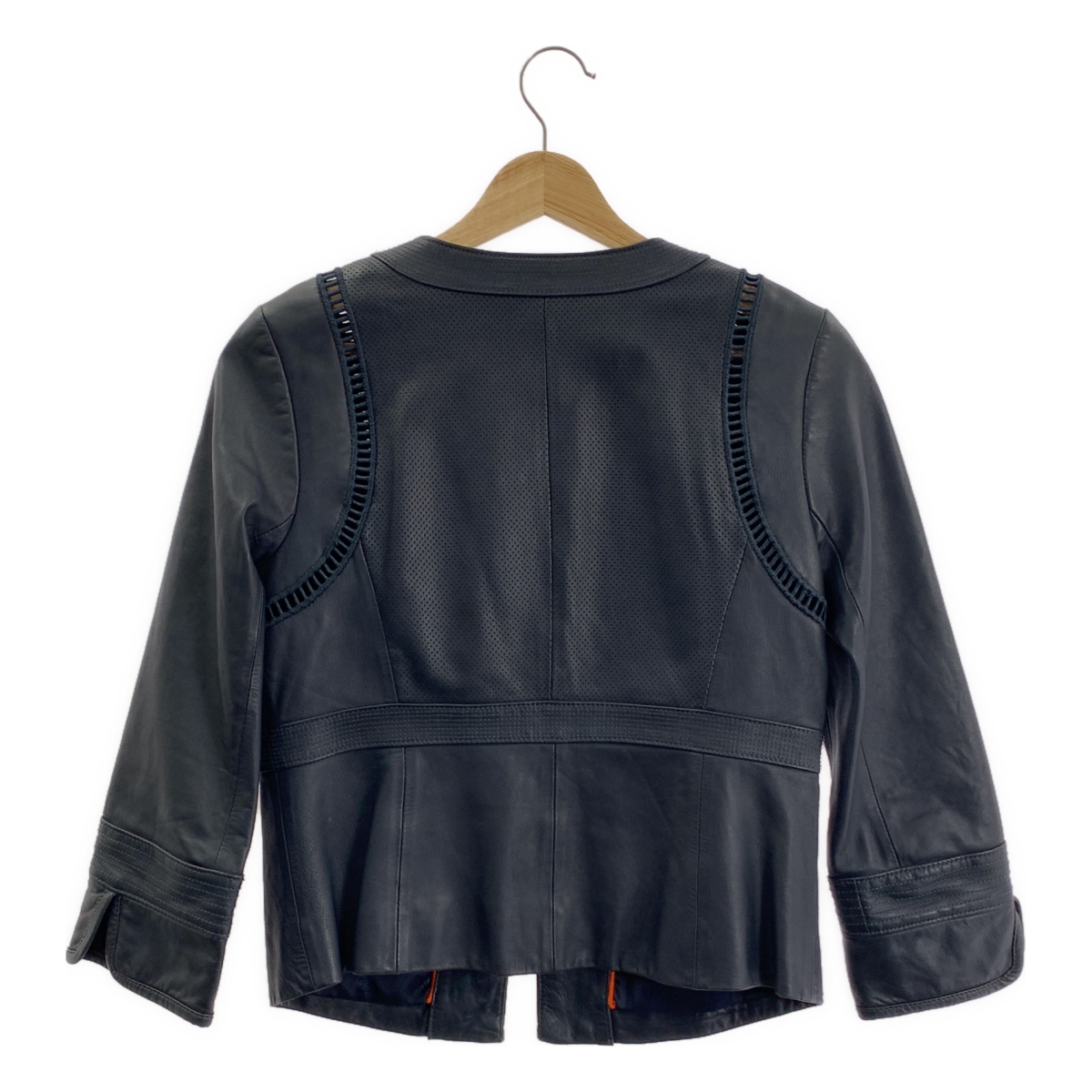 TORY BURCH / トリーバーチ ラムレザー ノーカラージャケット