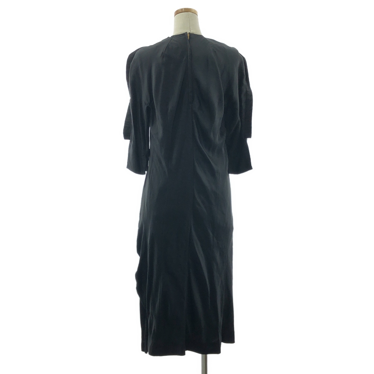 TOGA PULLA / トーガプルラ ゼブラ アセテートサテンドレス ワンピース