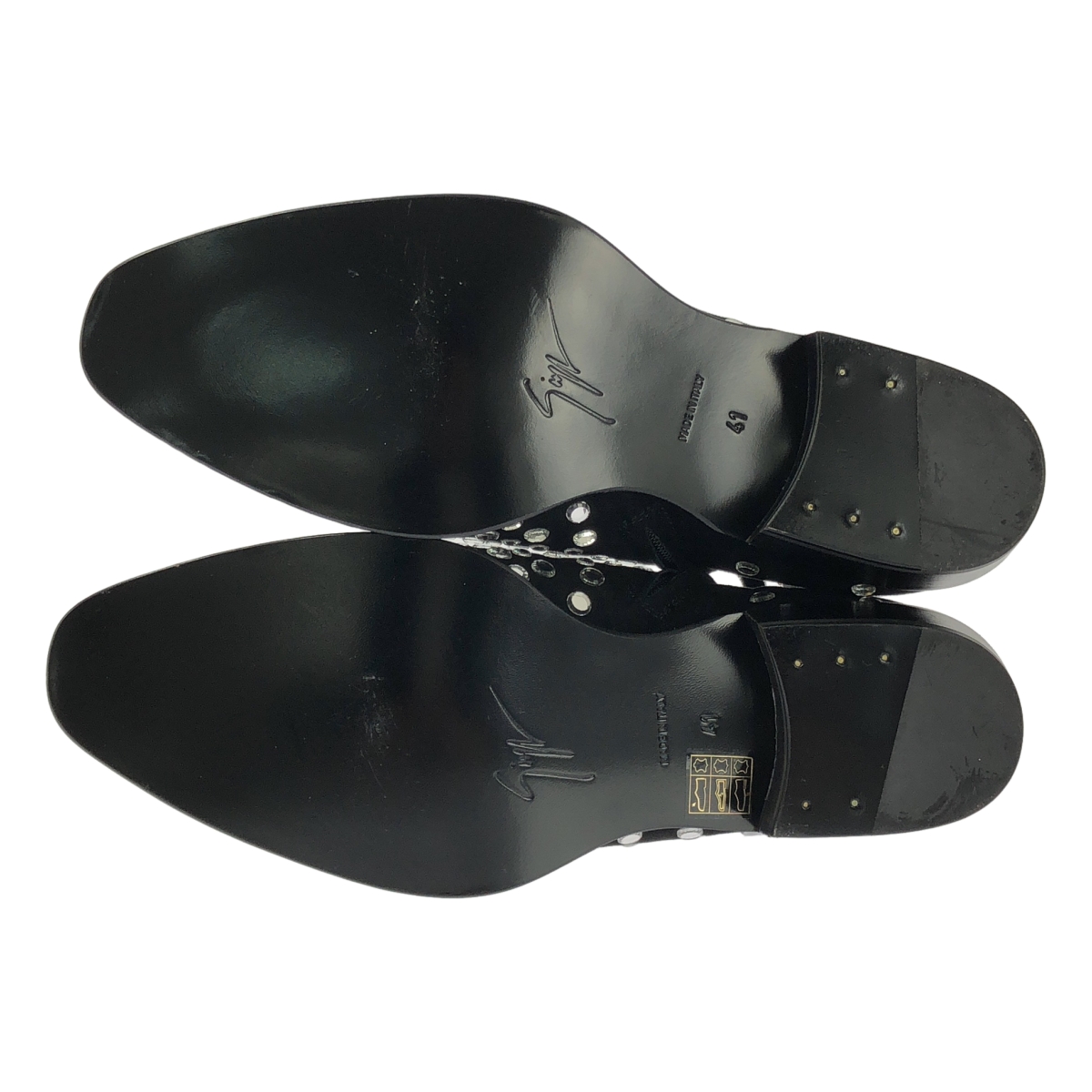 Giuseppe Zanotti / ジュゼッペザノッティ Peghasus Boot / スエード レザー 装飾 サイドジップ ショートブーツ