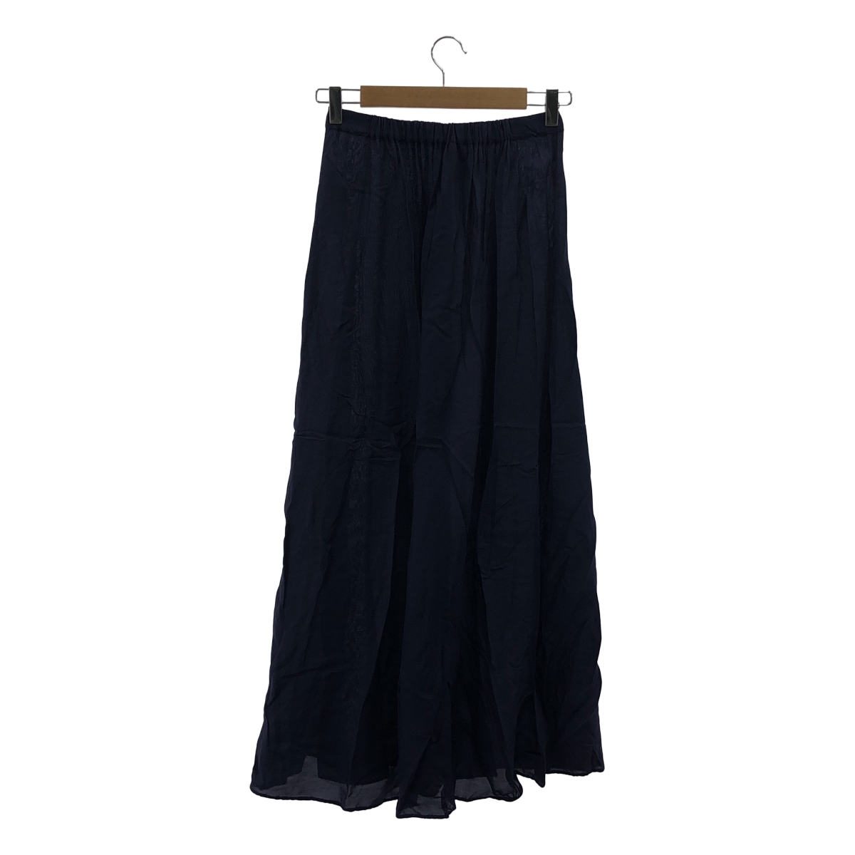 ATON / エイトン NATURAL DYE CUPRA SILK KERSEY FRONT DRAPED SKIRT フロントドレープ スカート