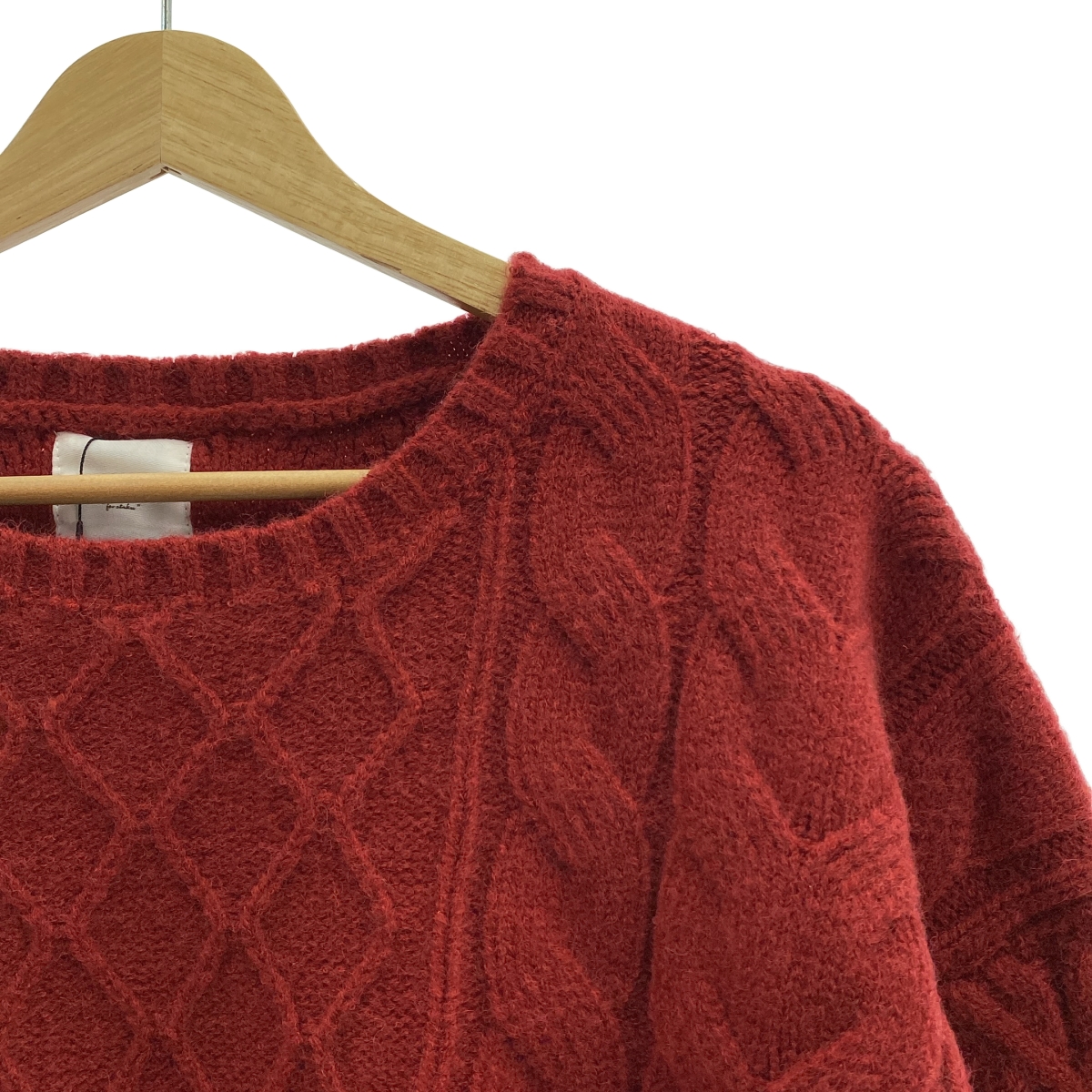 Re:poris / レポリス ウール オーバーシルエット ケーブル アラン ニット セーター