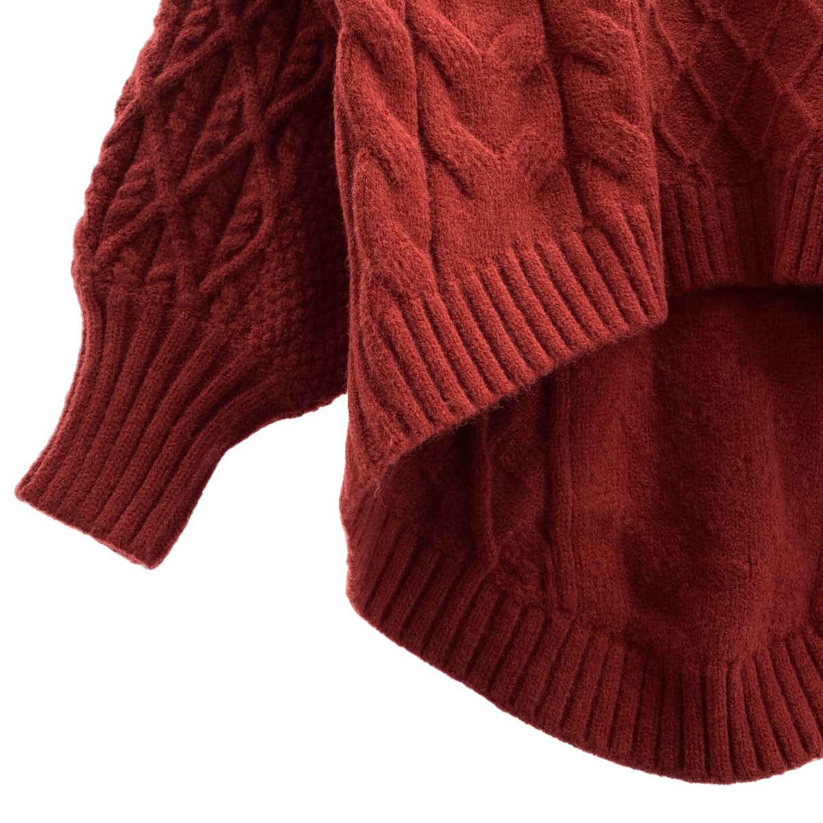 Re:poris / レポリス ウール オーバーシルエット ケーブル アラン ニット セーター